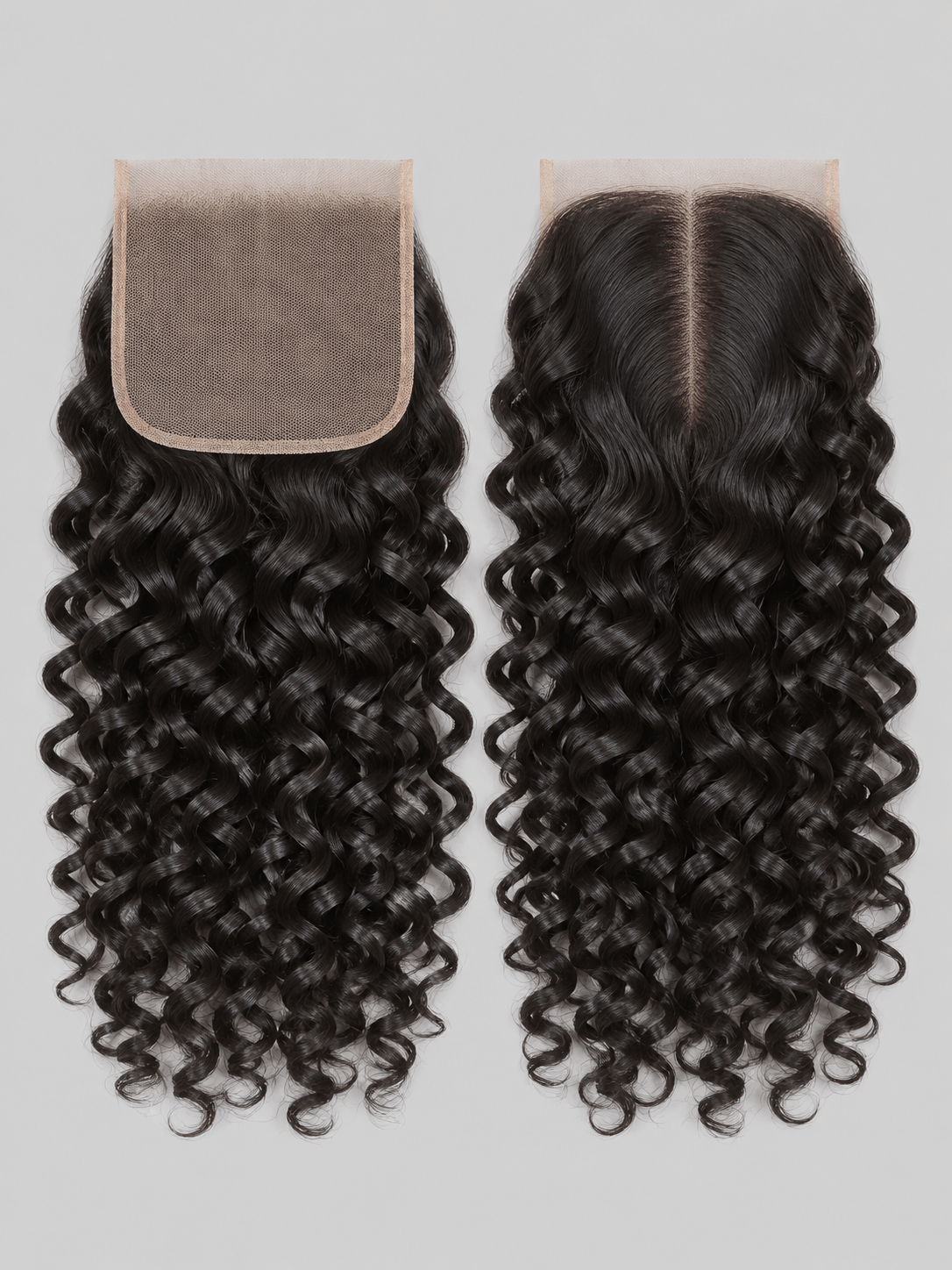 6x6 Transparent Closure 3 Bundles Deals Bouncy Curly Natural Black Human Hair