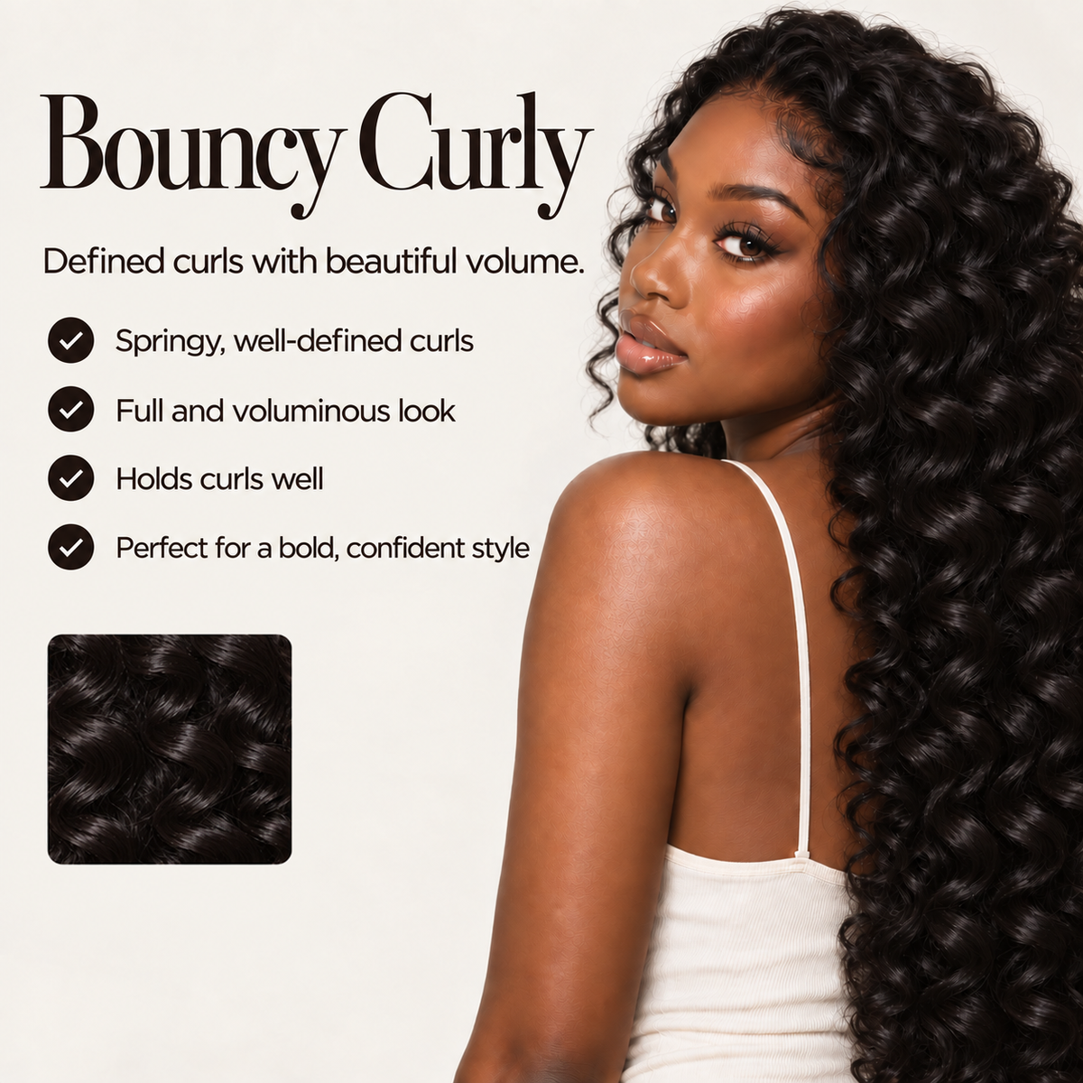 13x6 Transparent Frontal Bouncy Curly Brown 4 Bundles Deals Human Hair