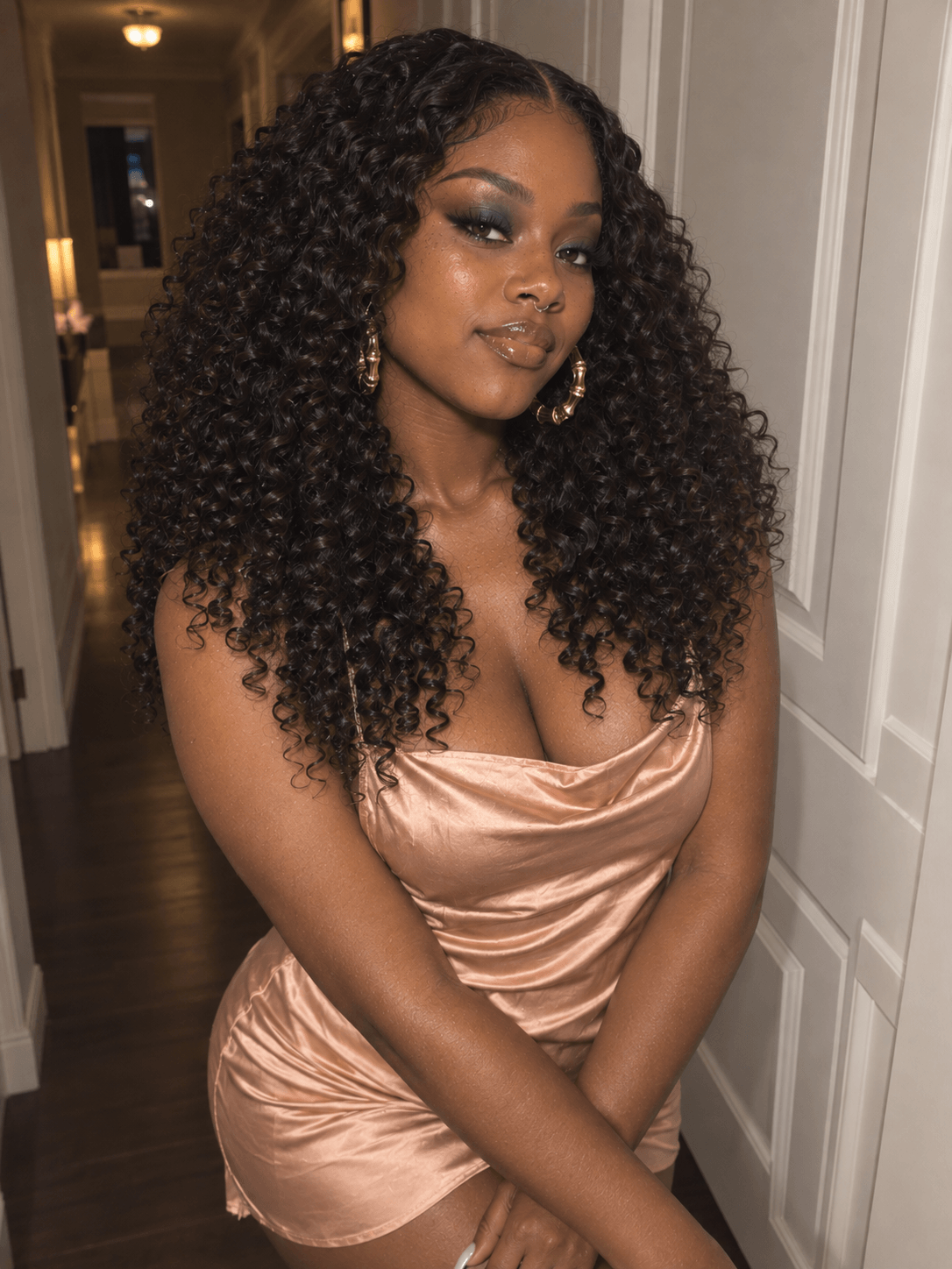 Clip-In Deep Curly Natural Black Raw Human Hair