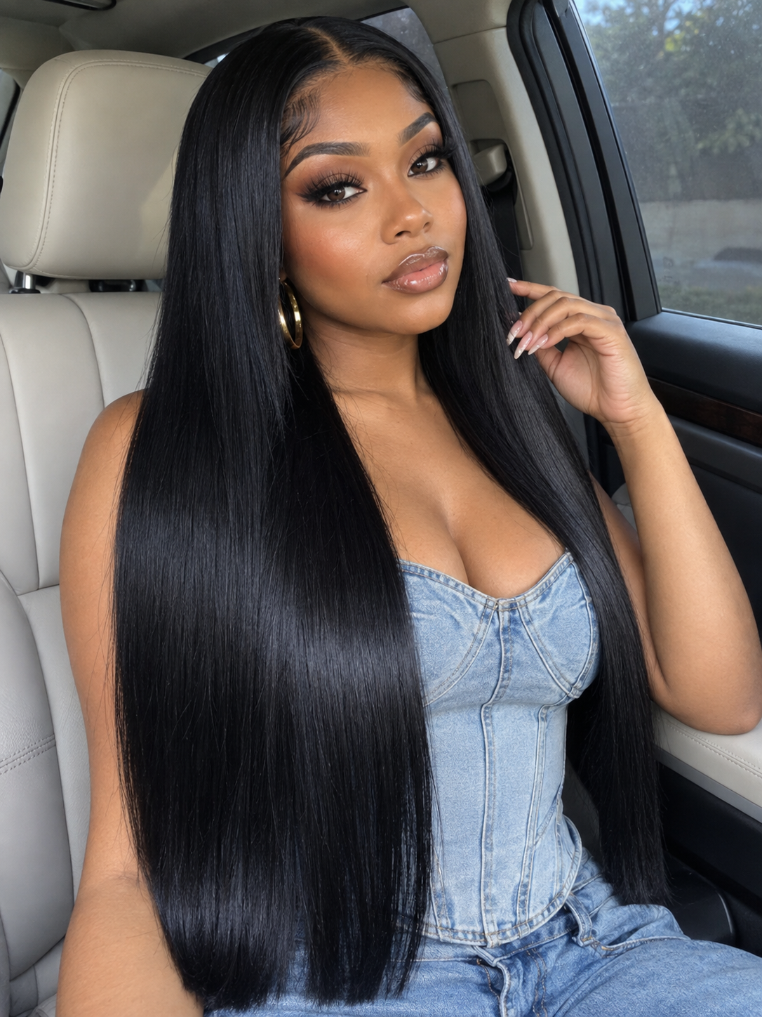Straight raw human hair bob wig