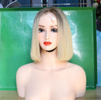 Short Ombre Bob Wig – Brown to Blonde 10 inches closure 2×6 Light chemical processed premium quality wholesale 2025