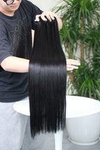 Premium Silky Bone Straight Raw Hair Natural Color 24 Inches Weft – 100% Human Hair Bundle