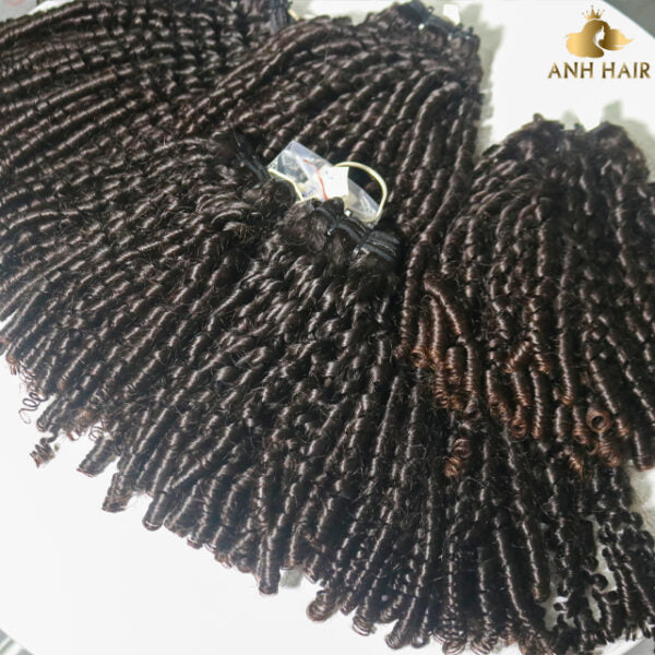 Curly Human Hair Bundles Tight Curl Raw Vietnamese Hair Unprocessed Virgin Tangle-Free No Shedding Wholesale