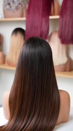 Straight Full Lace Wig Natural Black Long 150% Density Peruvian Virgin Hair Transparent Lace Baby Hair Average Size