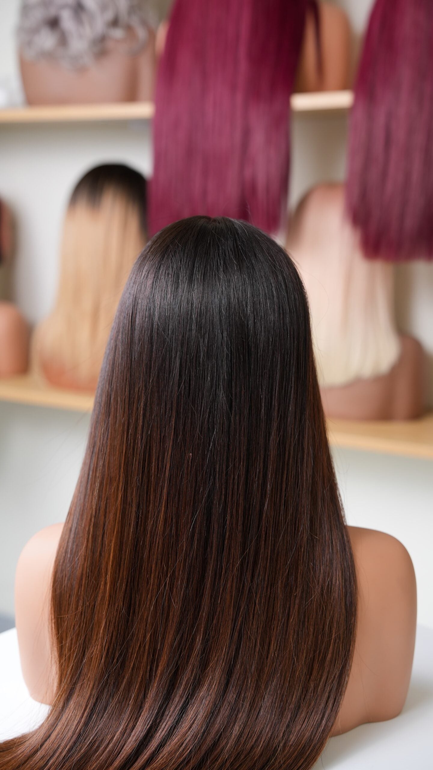 Straight Full Lace Wig Natural Black Long 150% Density Peruvian Virgin Hair Transparent Lace Baby Hair Average Size