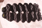 Bone Straight Virgin Human Hair Bundles Single Donor Natural Color Machine Double Weft