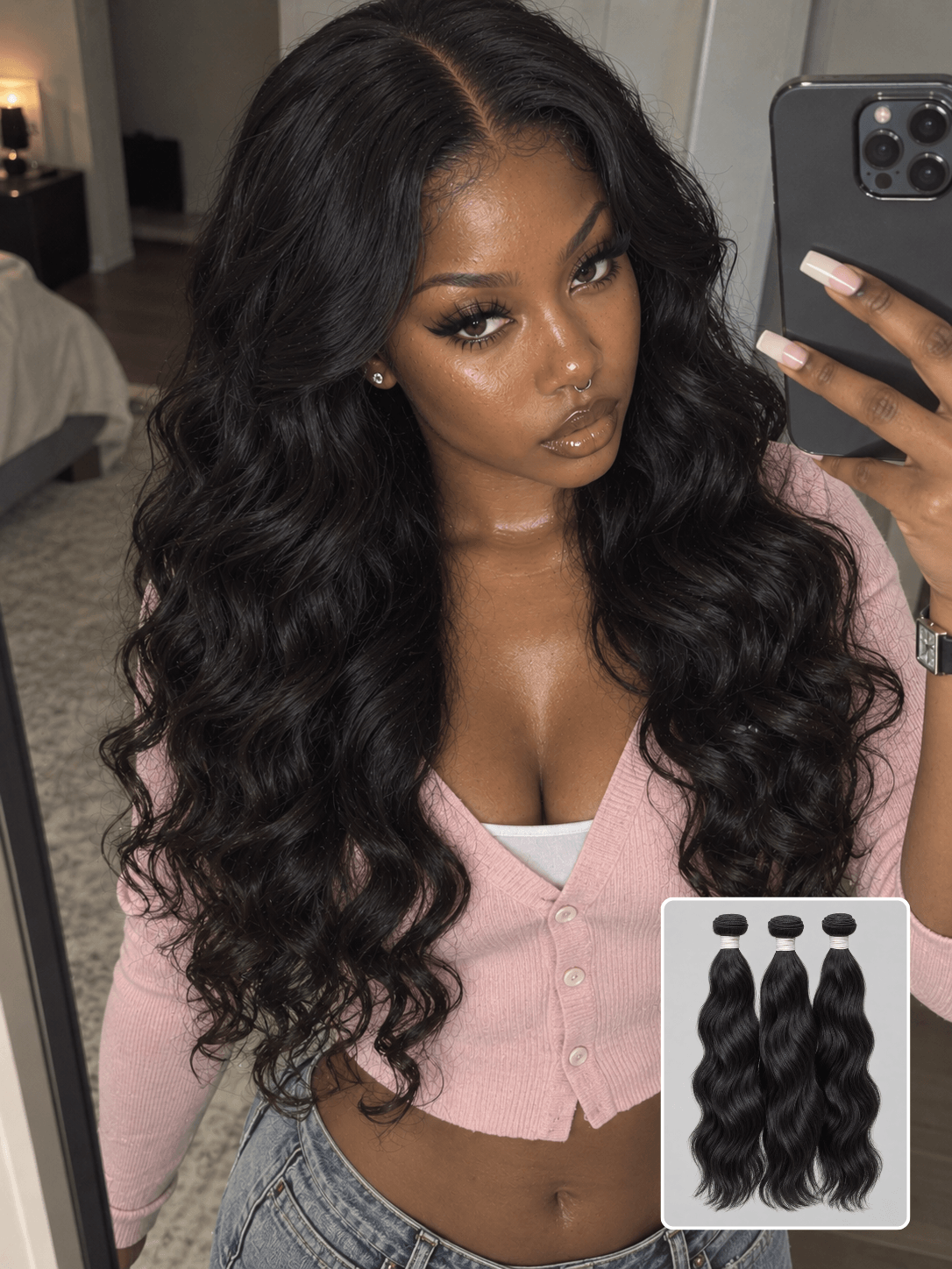 Natural Wave Natural Black 3 Bundles Deals Raw Human Hair Weave