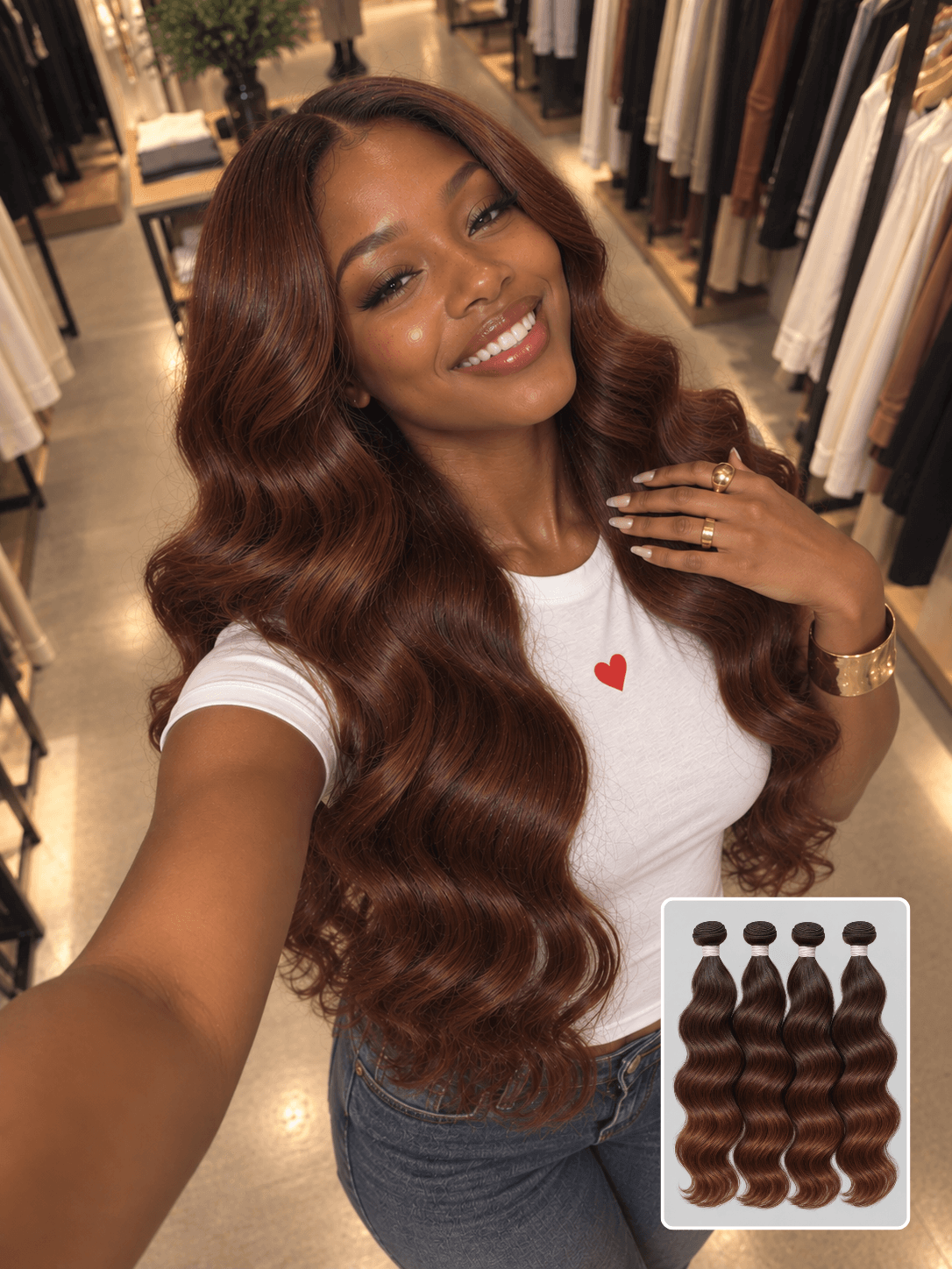 Body Wave Brown 4 Bundles Deals Raw Human Hair Weave